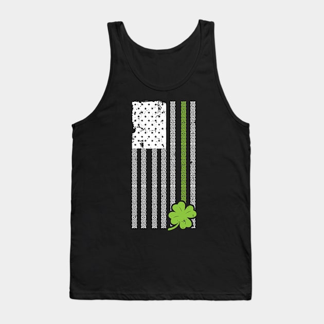 USA flag america cloverleaf shamrock st patrick Tank Top by OfCA Design